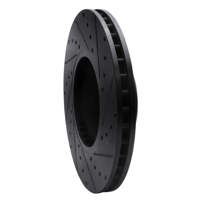 BMW 228I Brake Rotor (1) - Front Left - R1 Concepts - Drilled & Slotted - Black - `12-`21